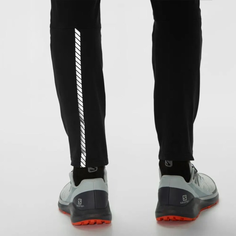 Black Salomon Gore Tex Infinium Windstopper Men's Running Tights | IE IB0152